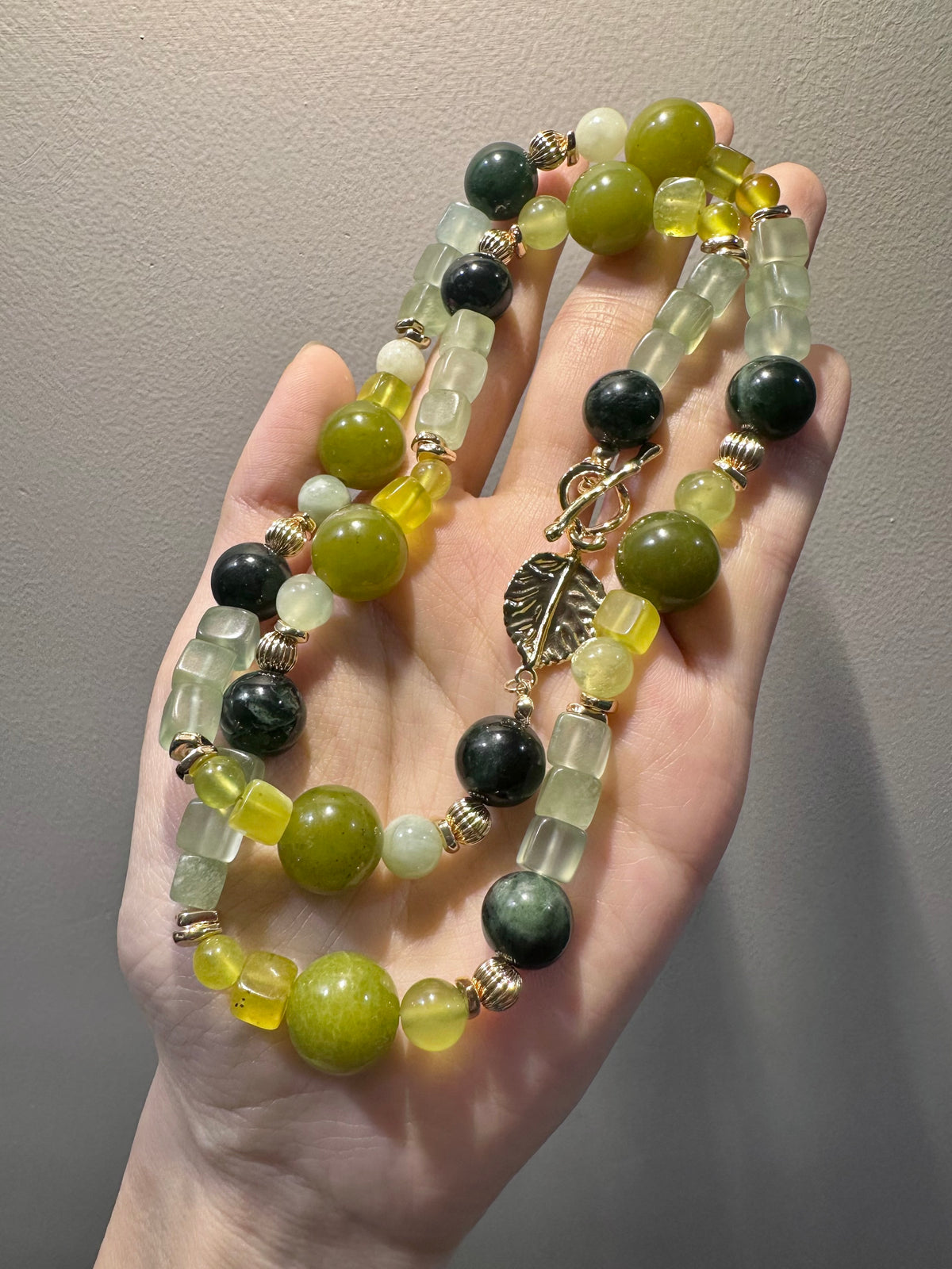 Xiuyu Jade Statement Sweater Necklace