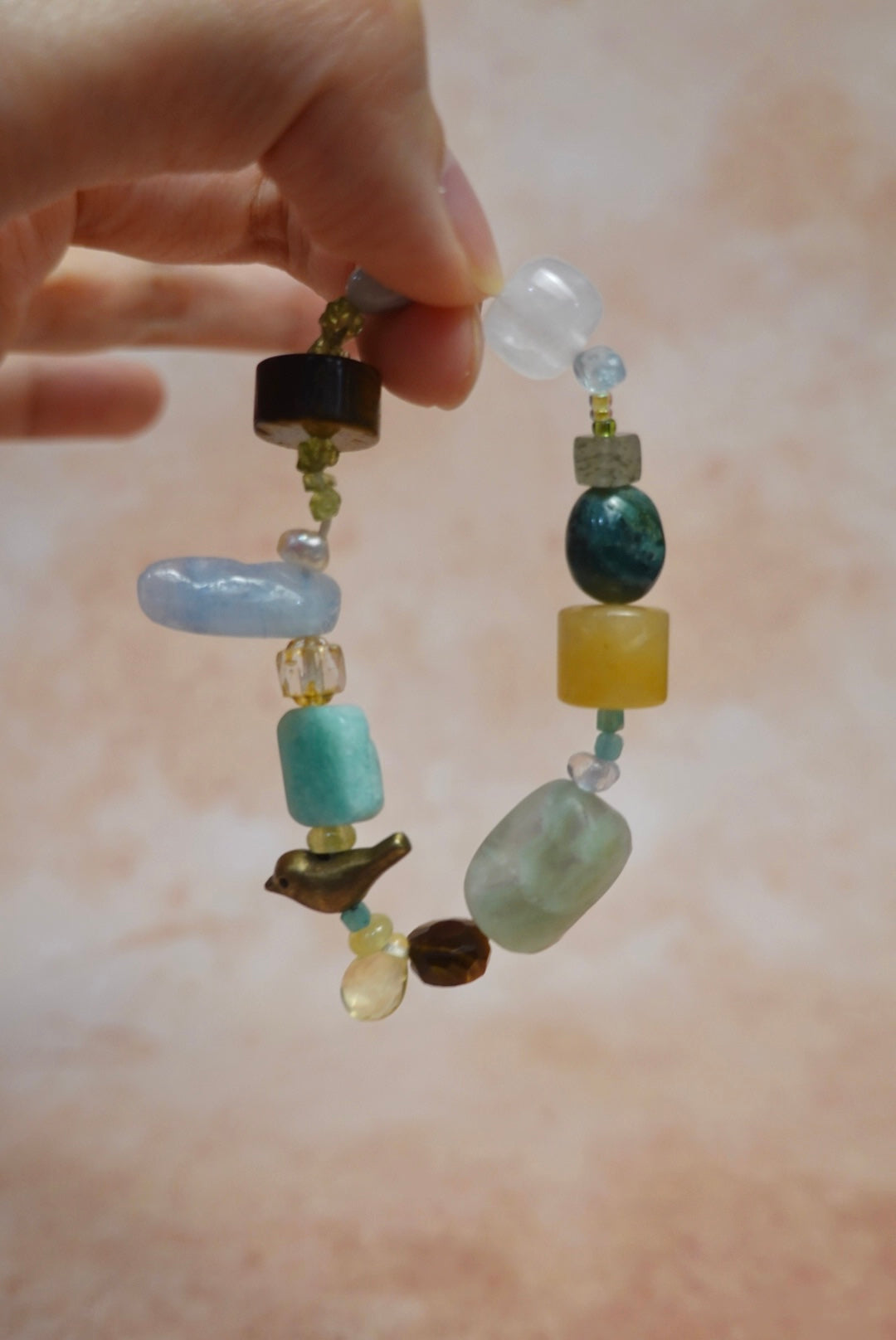 Mixed Natural Stone Garden‑Inspired Bracelet