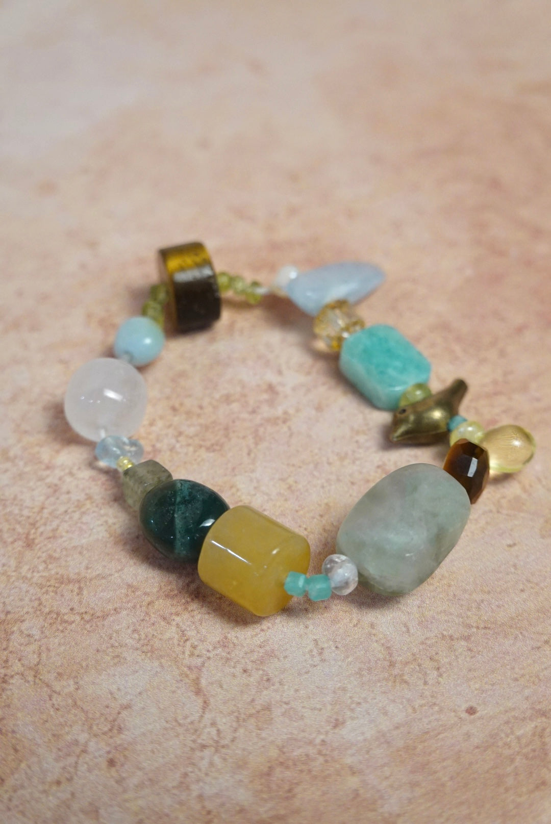 Mixed Natural Stone Garden‑Inspired Bracelet