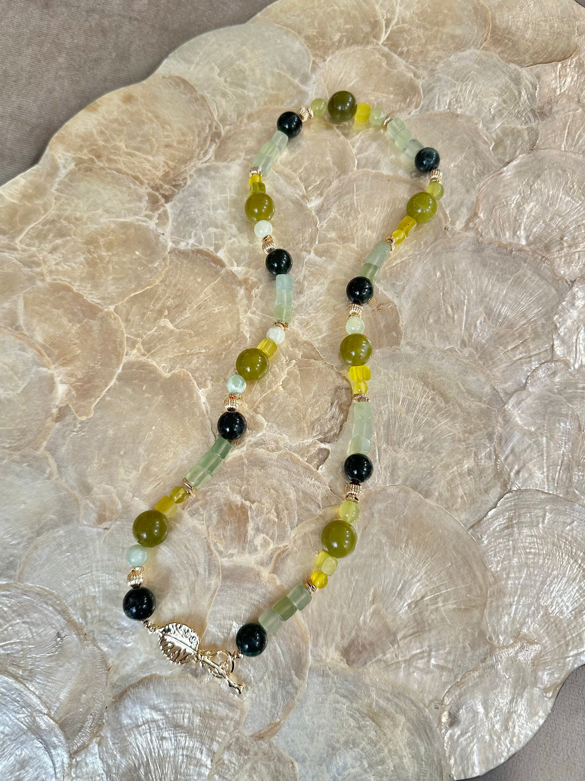 Xiuyu Jade Statement Sweater Necklace