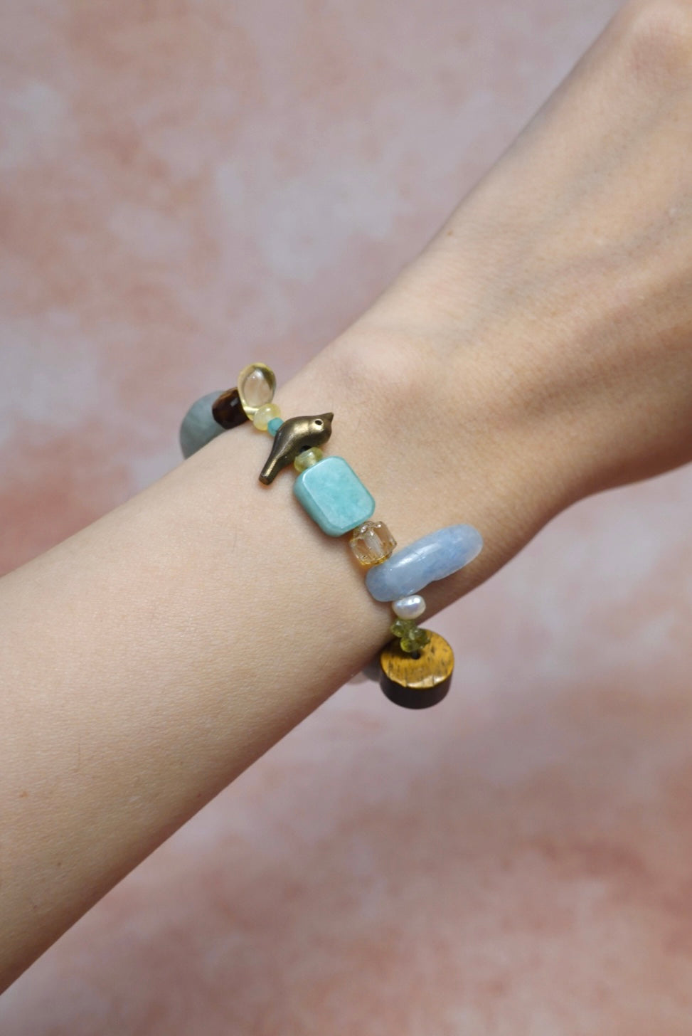 Mixed Natural Stone Garden‑Inspired Bracelet
